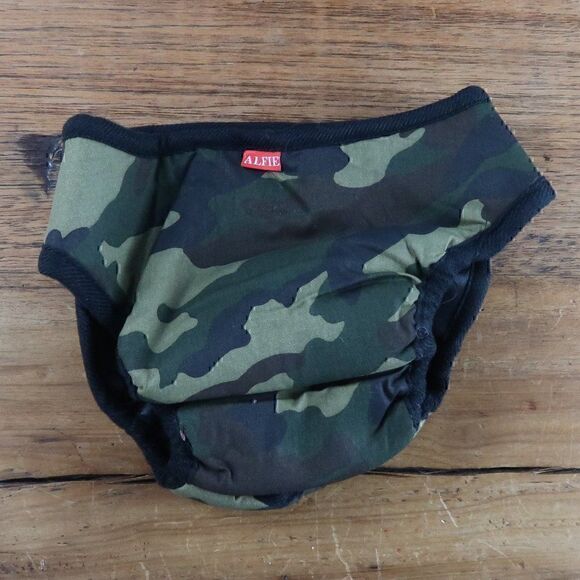 ALFIE GREEN CAMO UNISEX DOG DIAPER WASHABLE REUSABLE SIZE LARGE NWOT - Picture 5 of 7